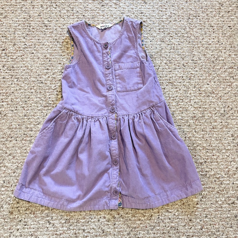 Mini boden purple corduroy jumper in size 6-7 years.
